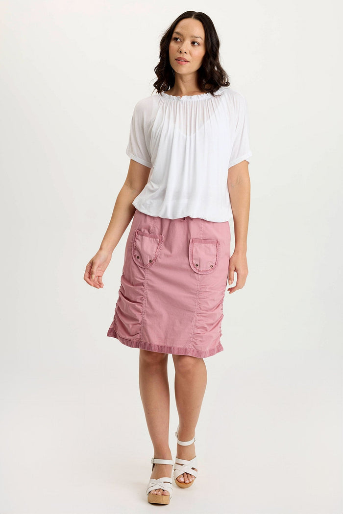 XCVI Deitra Jersey Shirred Tee