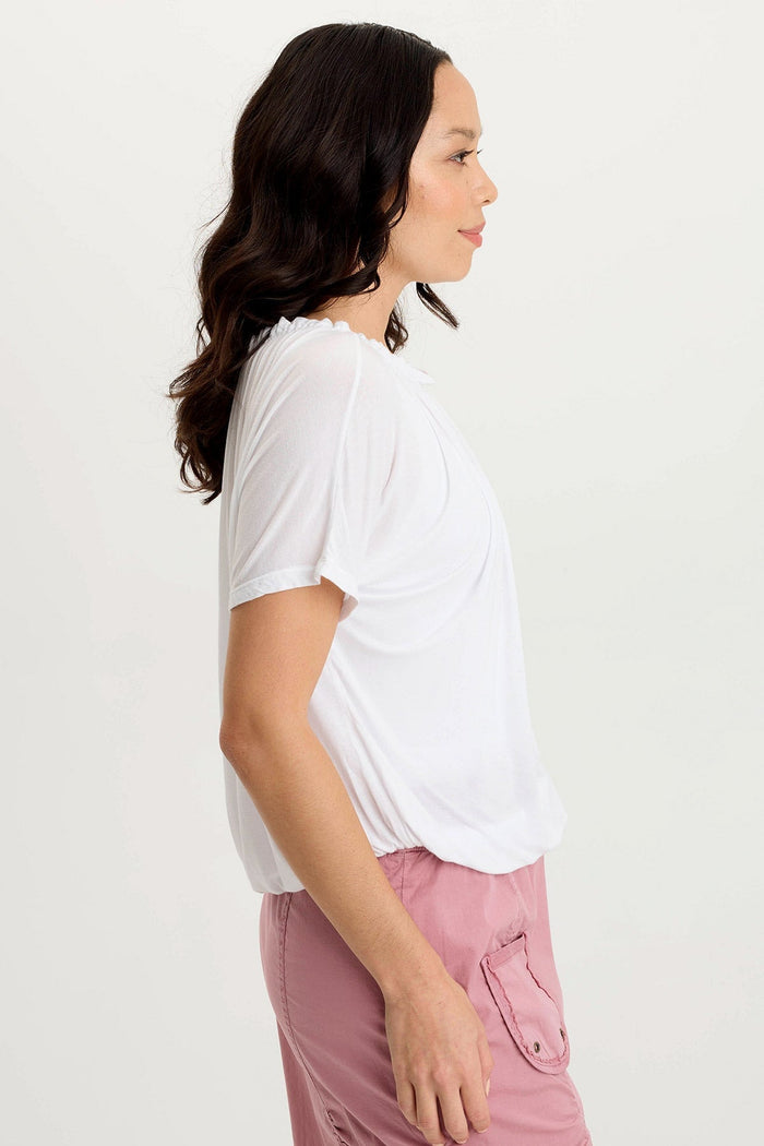 XCVI Deitra Jersey Shirred Tee