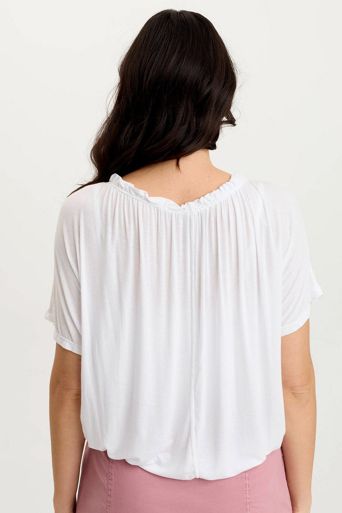 XCVI Deitra Jersey Shirred Tee
