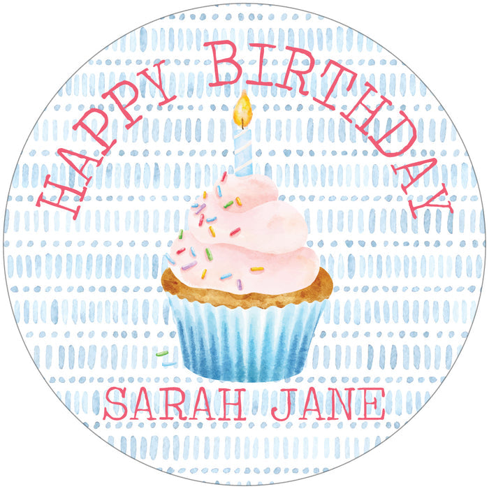 Design Your Own Plate - Cupcake Blue/Pink