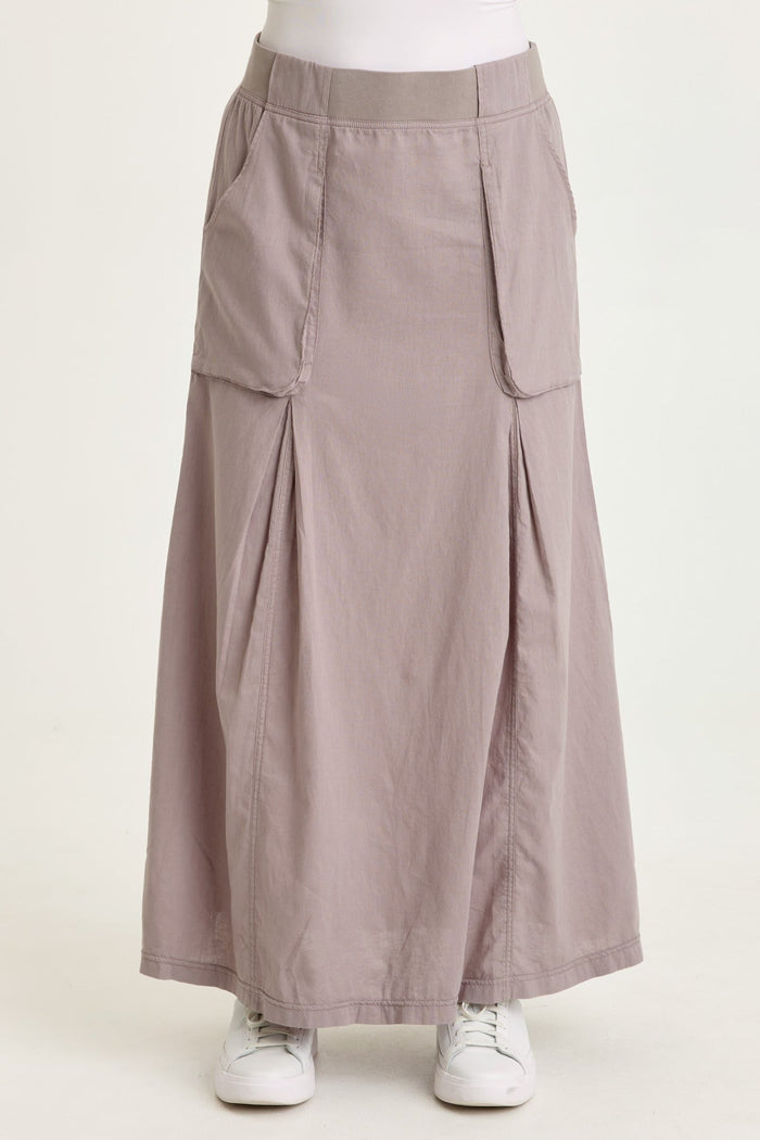Wearables Emerie Linen Inverted Box Pleat Skirt