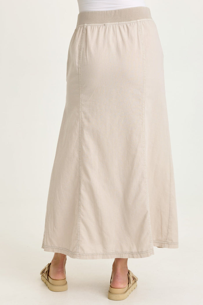 Wearables Emerie Linen Inverted Box Pleat Skirt