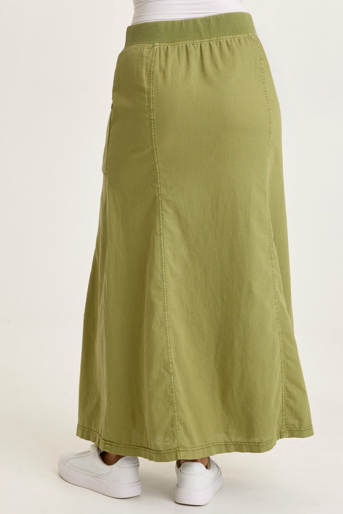 Wearables Emerie Linen Inverted Box Pleat Skirt