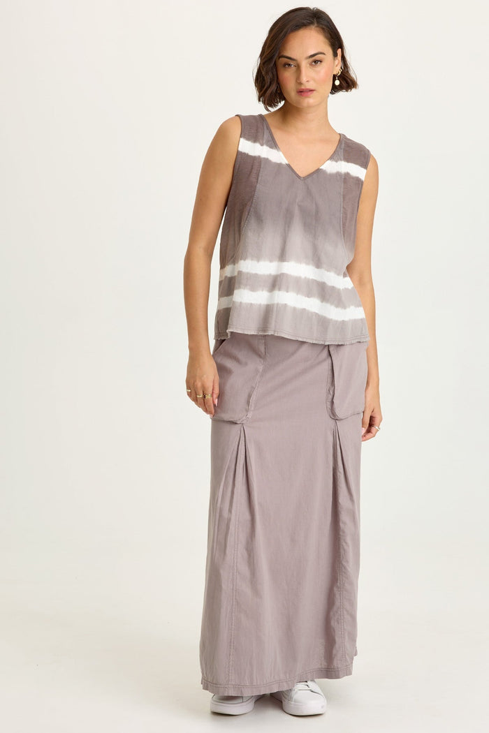 Wearables Emerie Linen Inverted Box Pleat Skirt