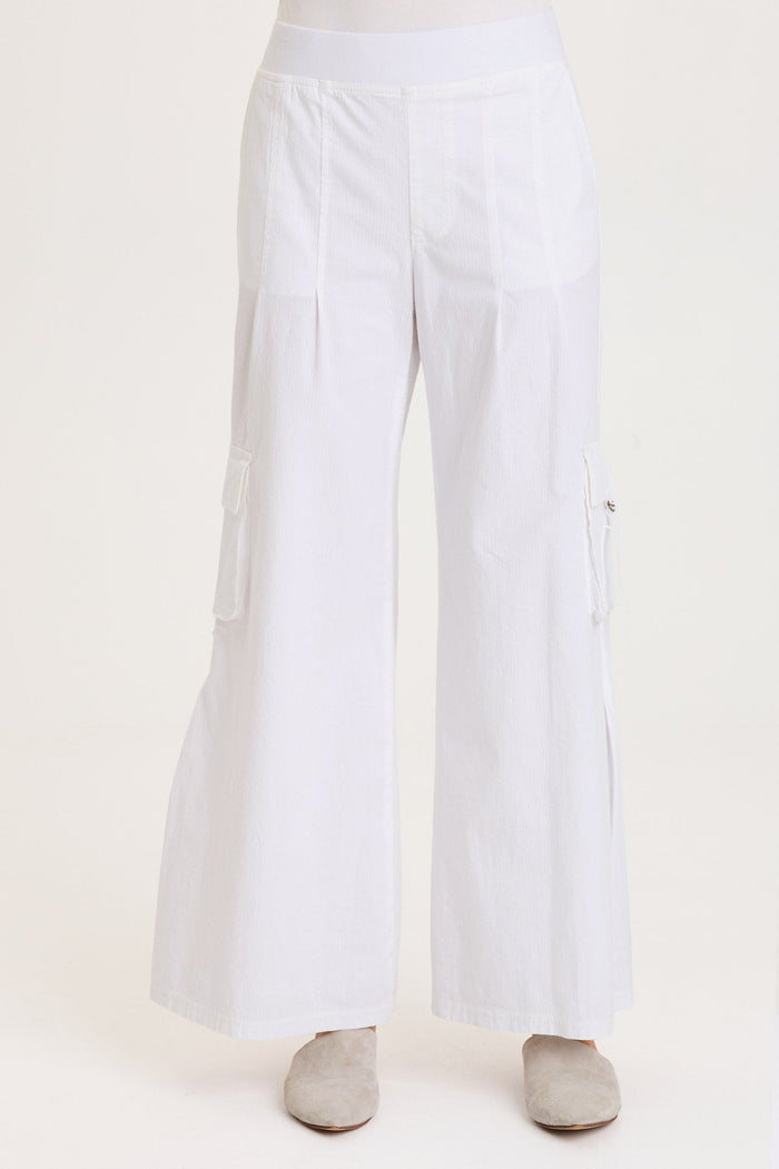 XCVI Erwin Side Pleats Cargo Wide-Leg Pant
