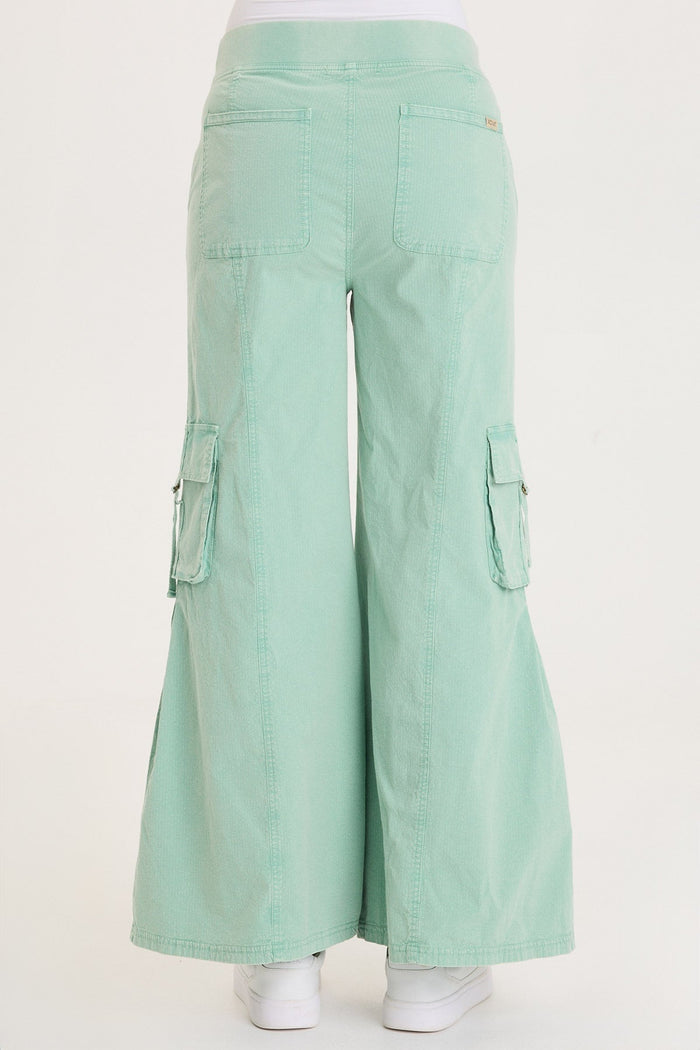 XCVI Erwin Side Pleats Cargo Wide-Leg Pant