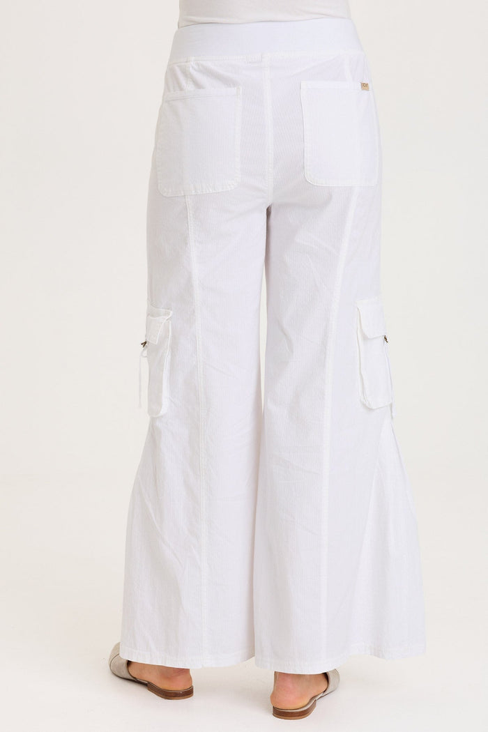 XCVI Erwin Side Pleats Cargo Wide-Leg Pant