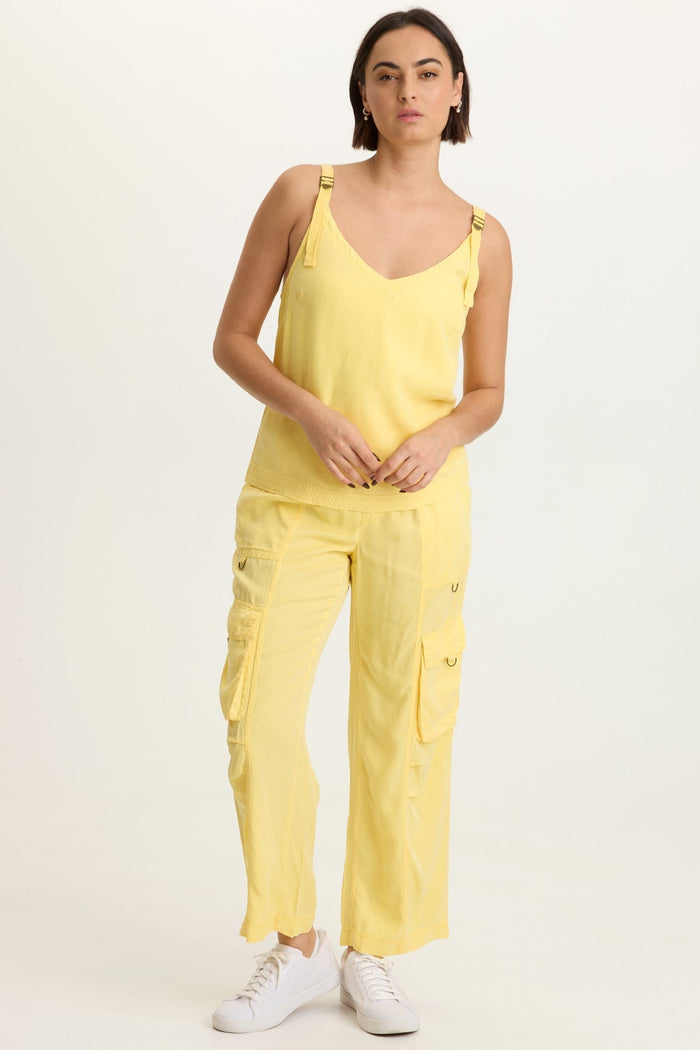 XCVI Faizon Twill Buckle Straps Tank