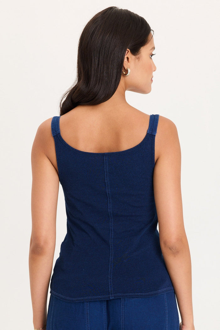 XCVI Fife Adjustable Cord Twill/Jersey Tank