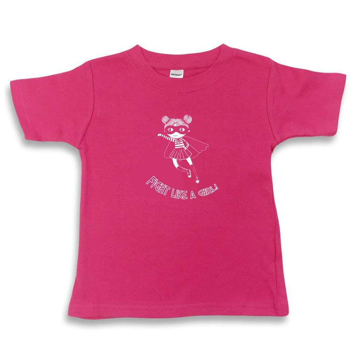 Fight Like a Girl Short Sleeve Tees - Breast Cancer Awareness-Honey Bee Tees-