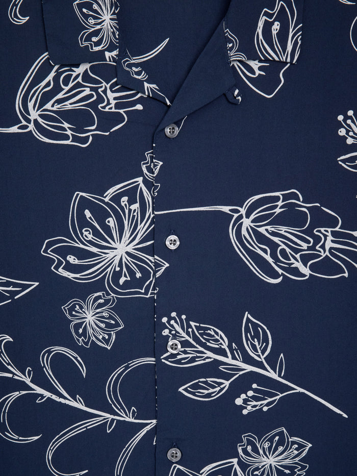 Floral Viscose Revere Short Sleeve Shirt