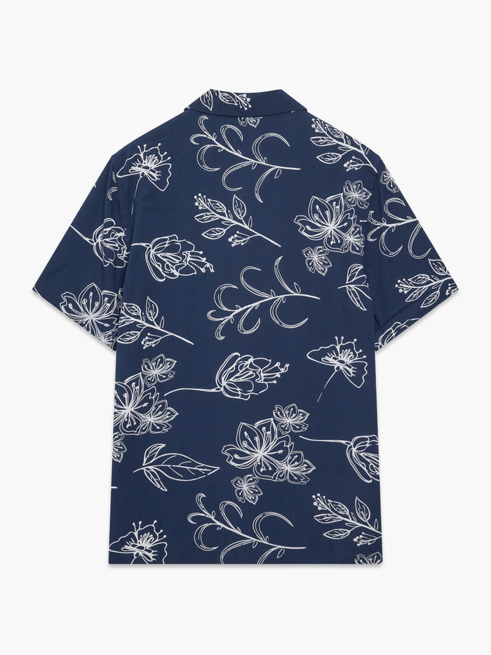 Floral Viscose Revere Short Sleeve Shirt