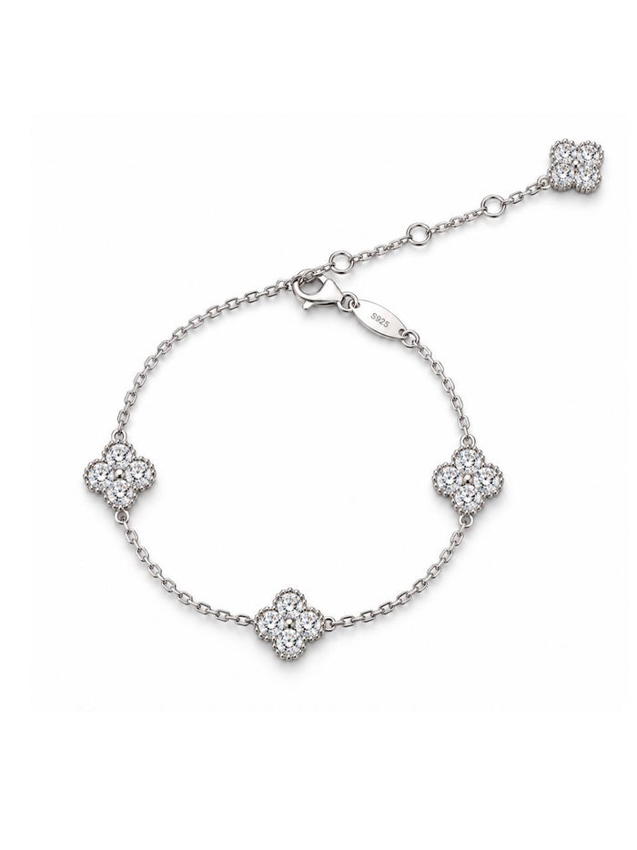 FOUR LEAF MOISSANITE S925 BRACELET