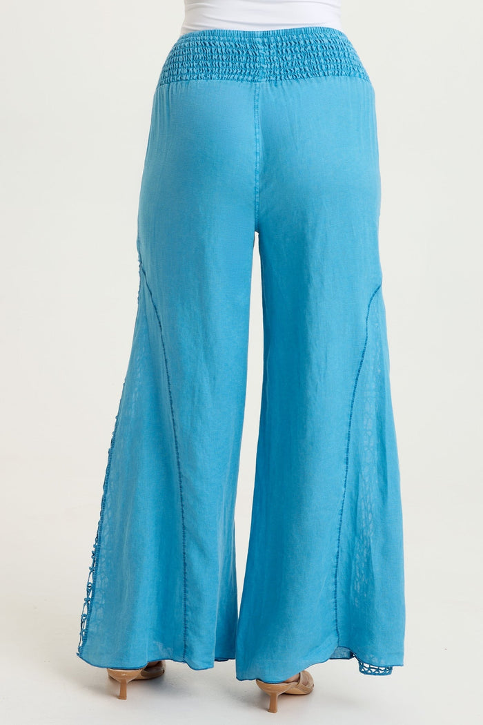 XCVI Garcia Linen Crochet Pant