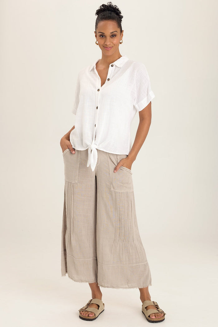 Wearables Gauze Teagan Tie Top