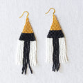 Gold Top Bead Earrings