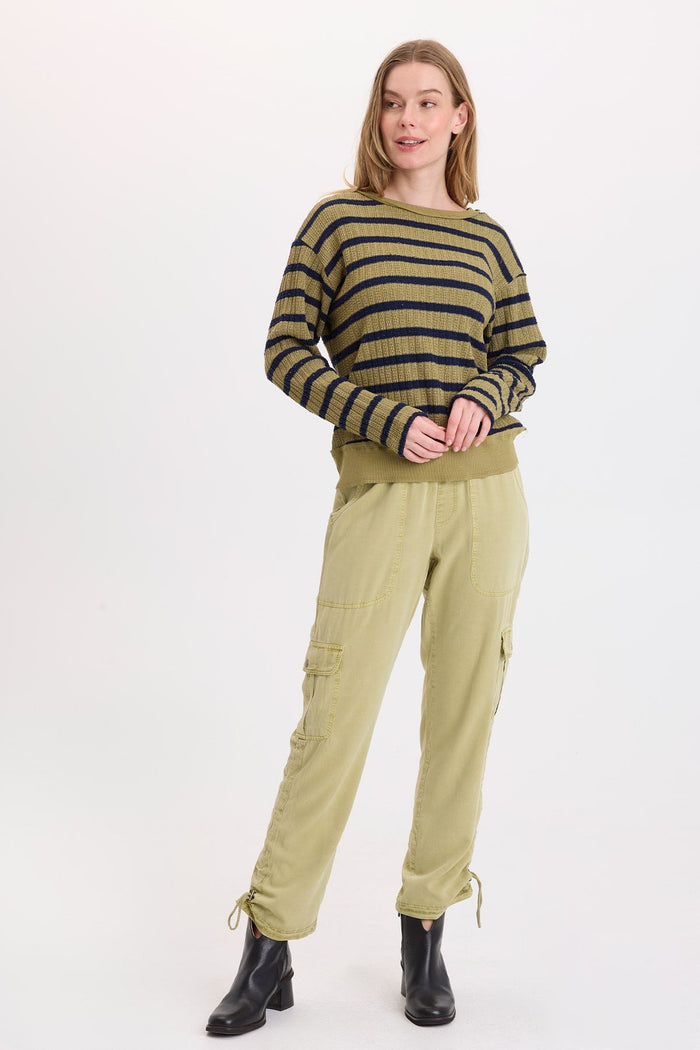Wearables Goldie Stripe Open Crew Top