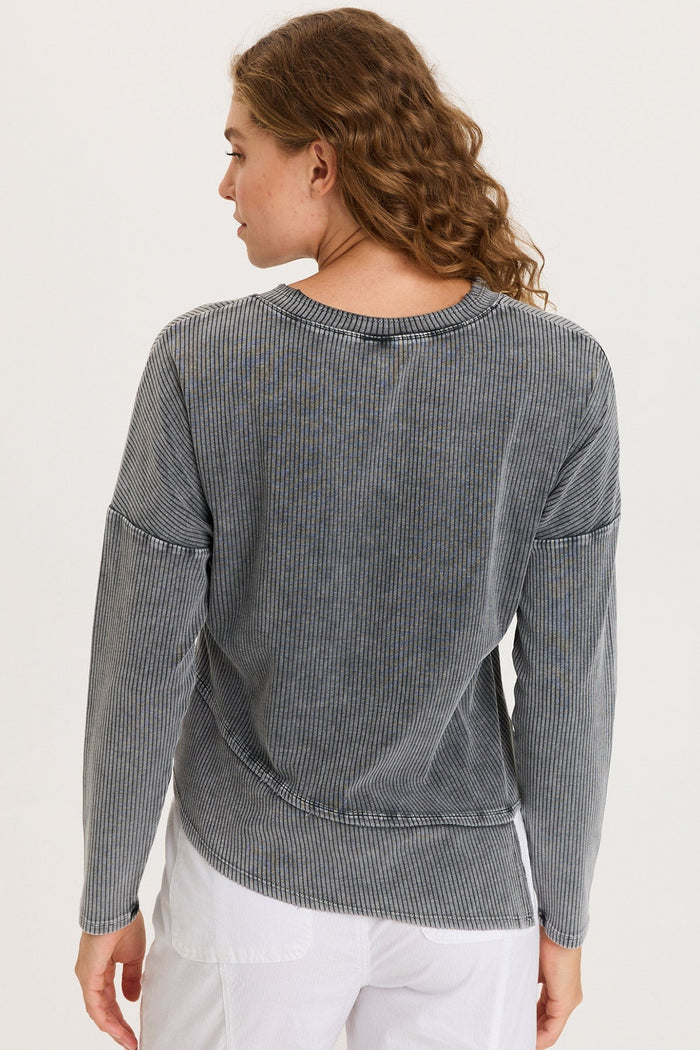 XCVI Hadden Asymmetrical Hem Long Sleeve Top