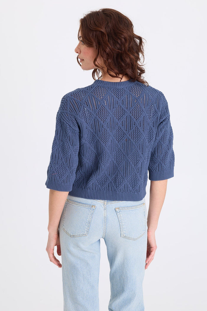 XCVI Halima Cotton Open-Knit Pullover