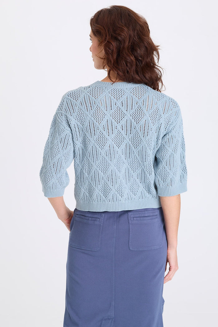 XCVI Halima Cotton Open-Knit Pullover