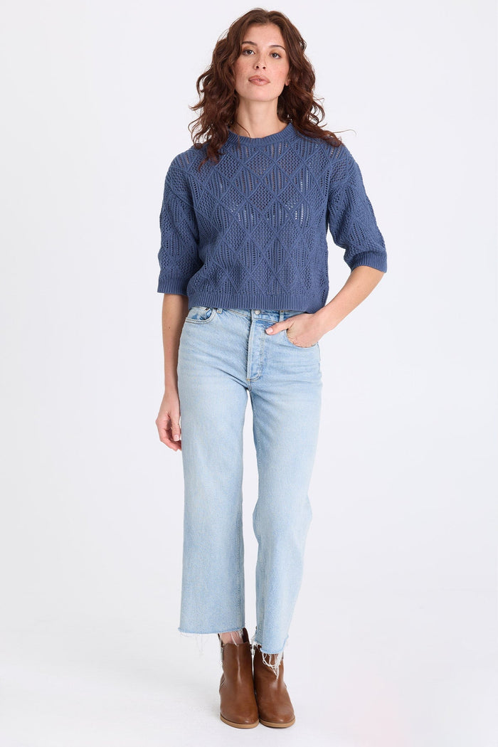 XCVI Halima Cotton Open-Knit Pullover