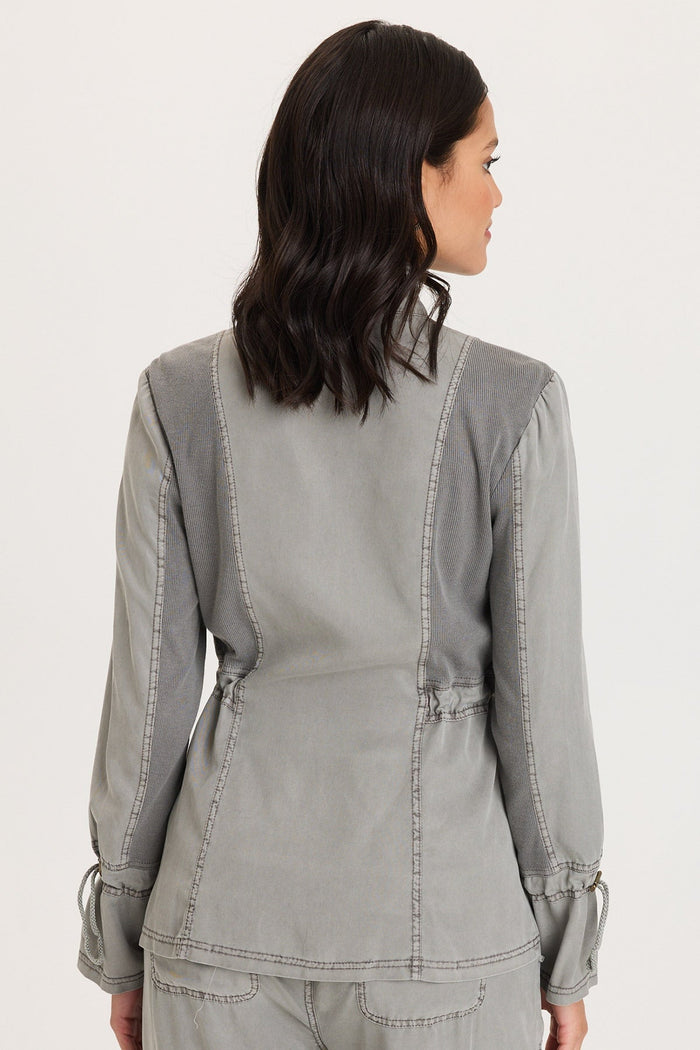 XCVI Hall Four Pocket Cinchable Twill/Rib Jacket