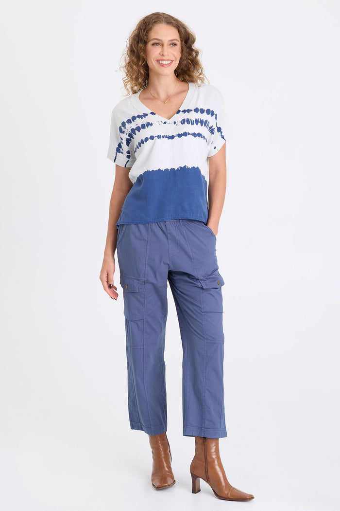 XCVI Hanno Soft Twill V-Neck Top