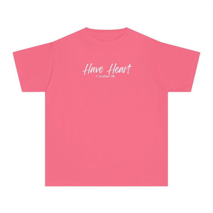 Have Heart 2 Corinthians 4:16 Girls Breast Cancer Awareness T-Shirt