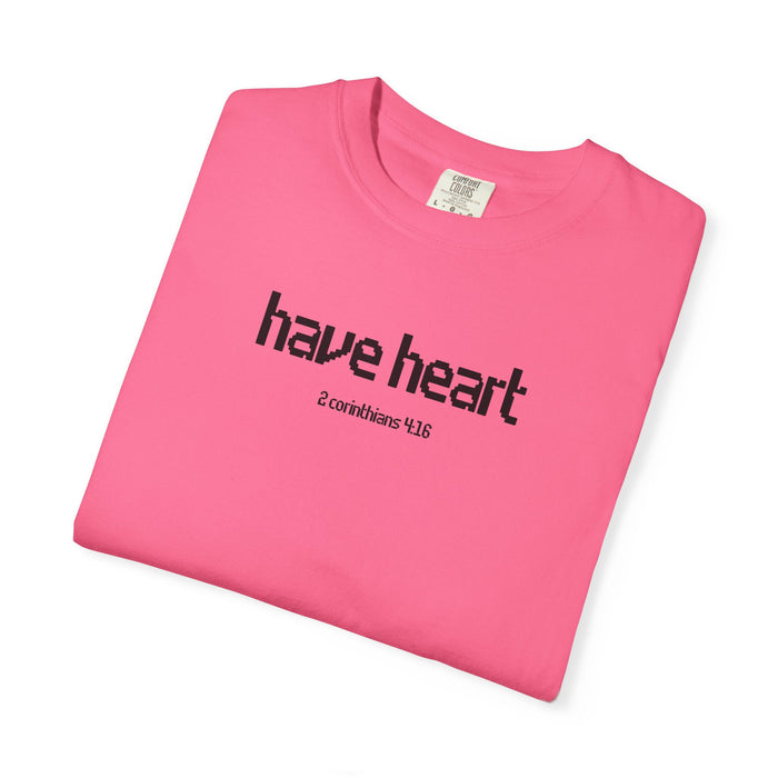 Have Heart 2 Corinthians 4:16 Men's Breast Cancer Awareness T-shirt