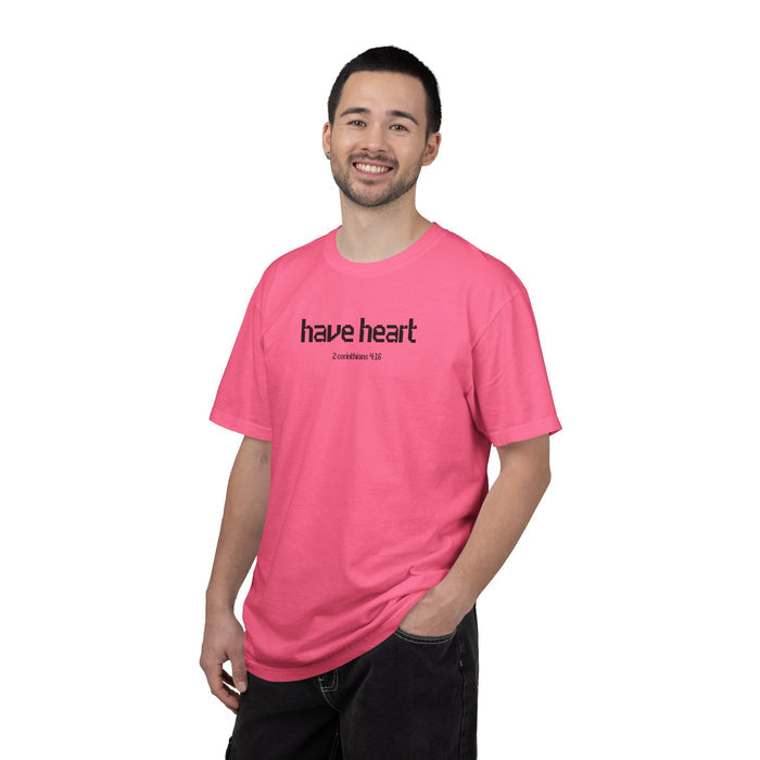 Have Heart 2 Corinthians 4:16 Men's Breast Cancer Awareness T-shirt