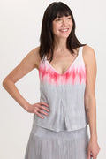 Wearables Hedley Gauze/Jersey Box Pleat Tank
