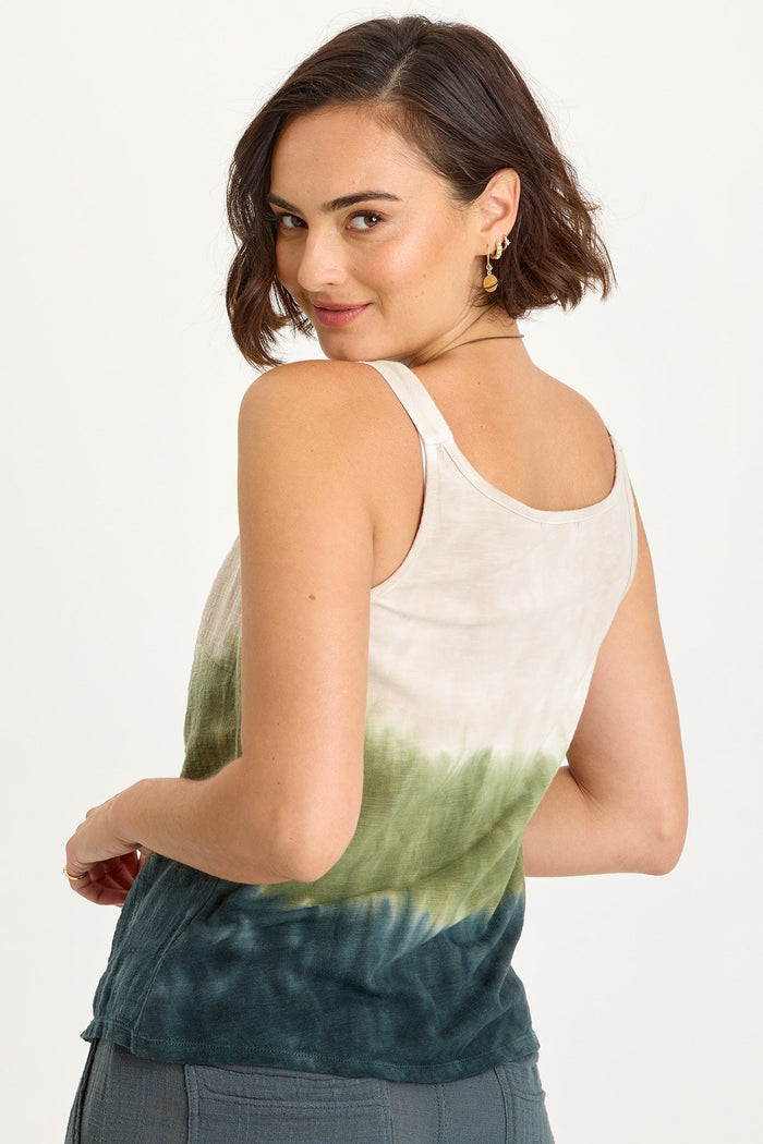 Wearables Hedley Gauze/Jersey Box Pleat Tank