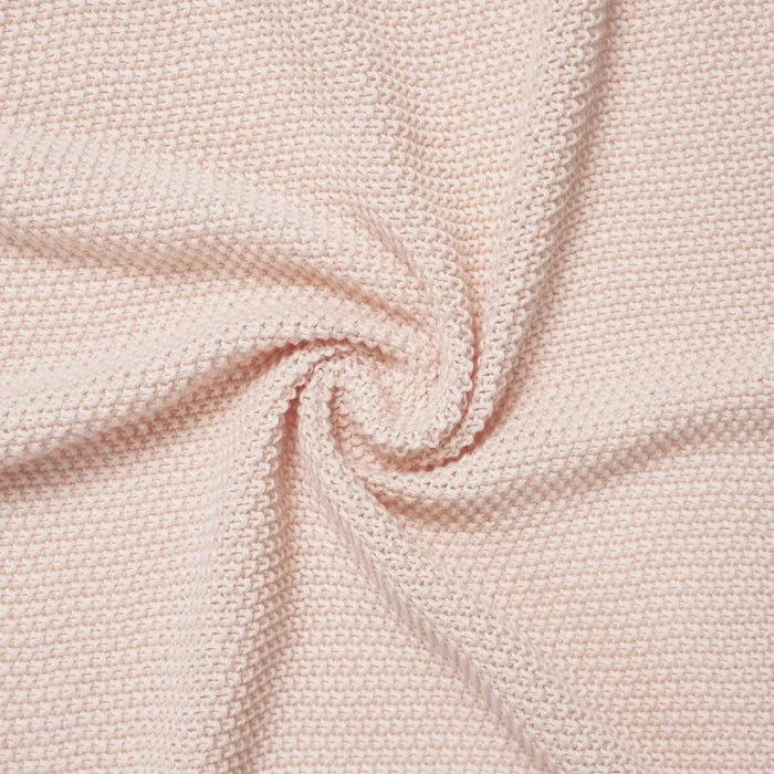 Heirloom Lace Knit Baby Blanket in Beige