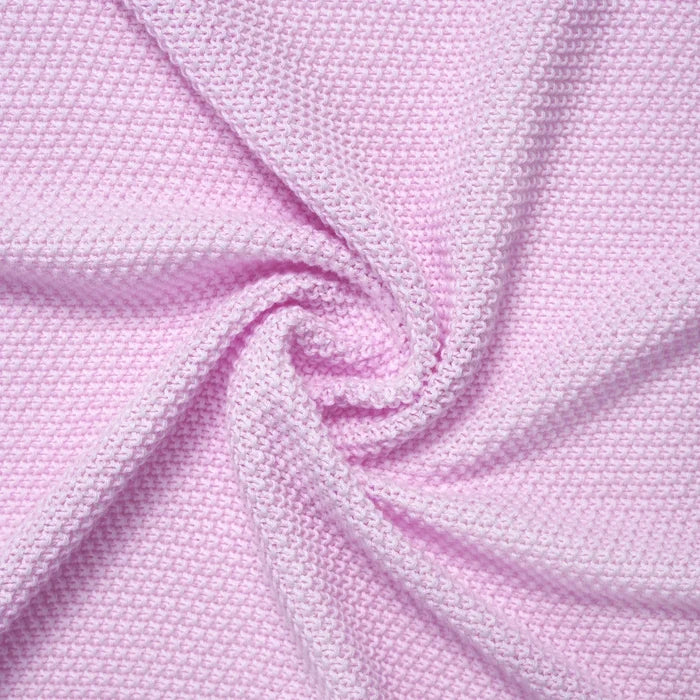 Heirloom Lace Knit Baby Blanket in Lilac