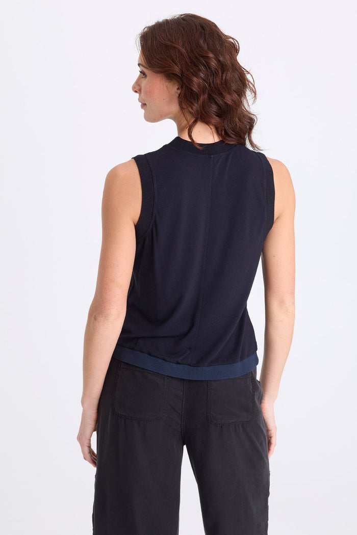 XCVI Helios Textured Satin Tank