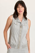 XCVI Helsa Poplin/Mesh Vest