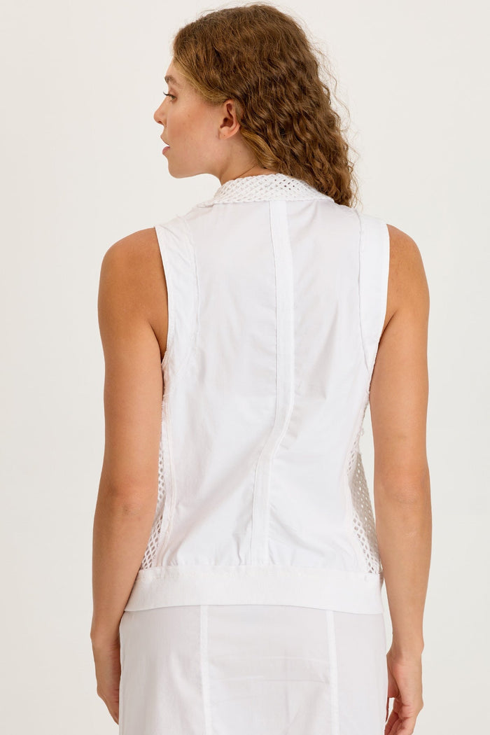 XCVI Helsa Poplin/Mesh Vest