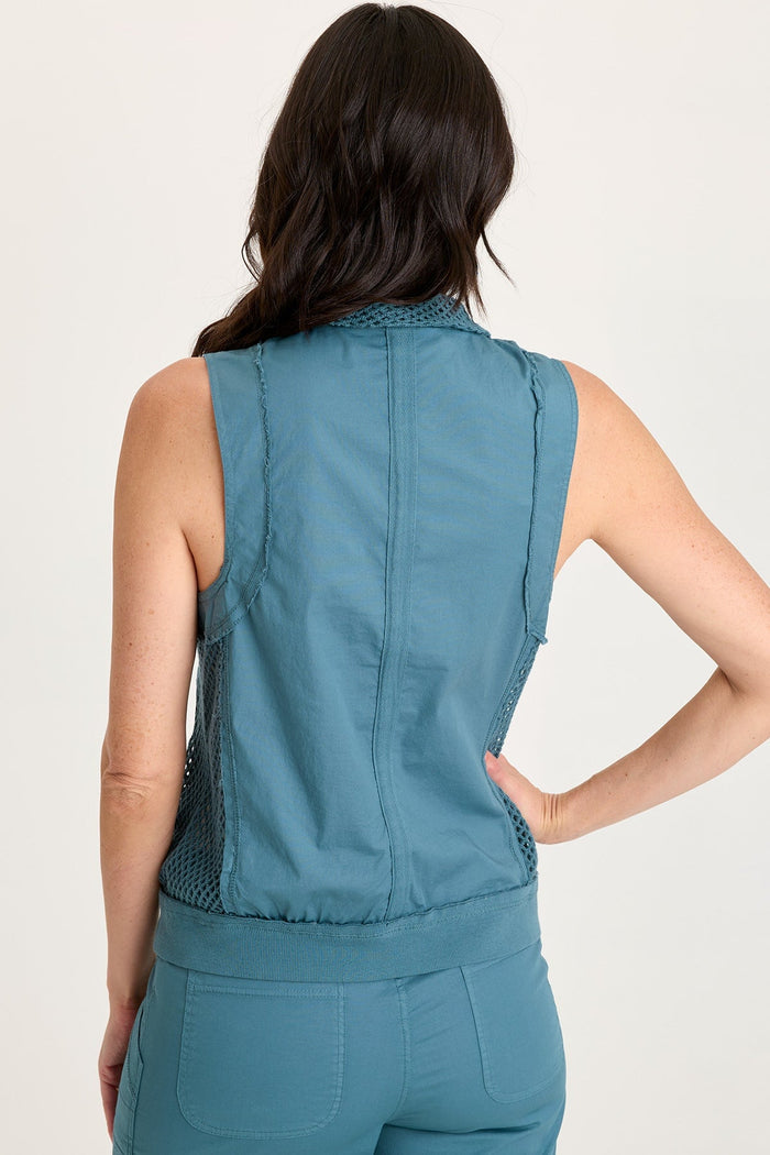 XCVI Helsa Poplin/Mesh Vest