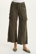 XCVI Heta Corduroy Wide-Leg Drawstring Cargo Pant