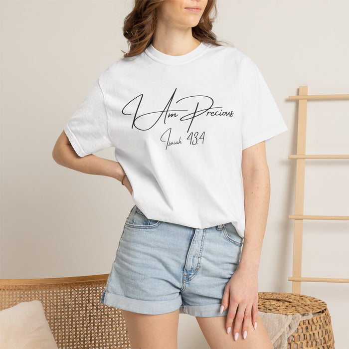 I Am Precious Isaiah 43:4 Women's White T-shirt