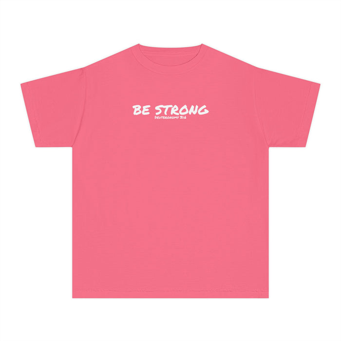 I Am Strong 2 Corinthians 12:10 Girls Breast Cancer Awareness T-Shirt