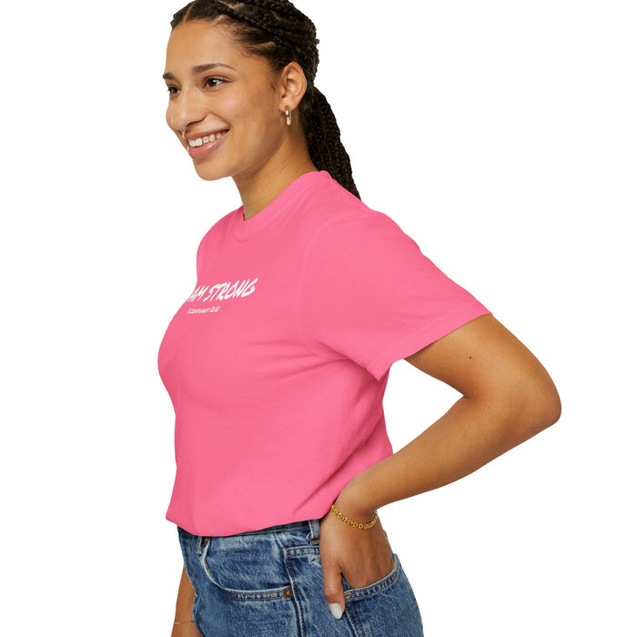 I Am Strong 2 Corinthians 12:10 Women's Breast Cancer Awareness T-shirt
