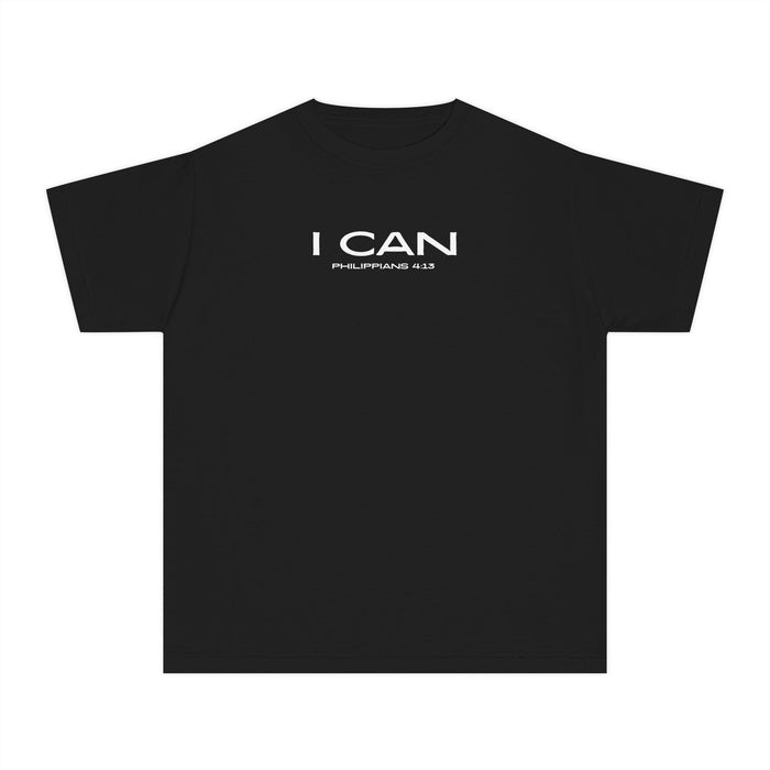 I Can Philippians 4:13 Boys Black T-Shirt