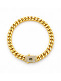 ICED CLASP CUBAN BRACELET(GOLD) 10MM