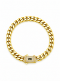 ICED CLASP CUBAN BRACELET(GOLD) 6MM
