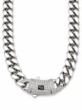 ICED CLASP CUBAN(SILVER) 12MM