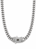 ICED CLASP CUBAN(SILVER) 6MM