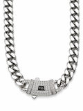 ICED CLASP CUBAN(SILVER) 8MM
