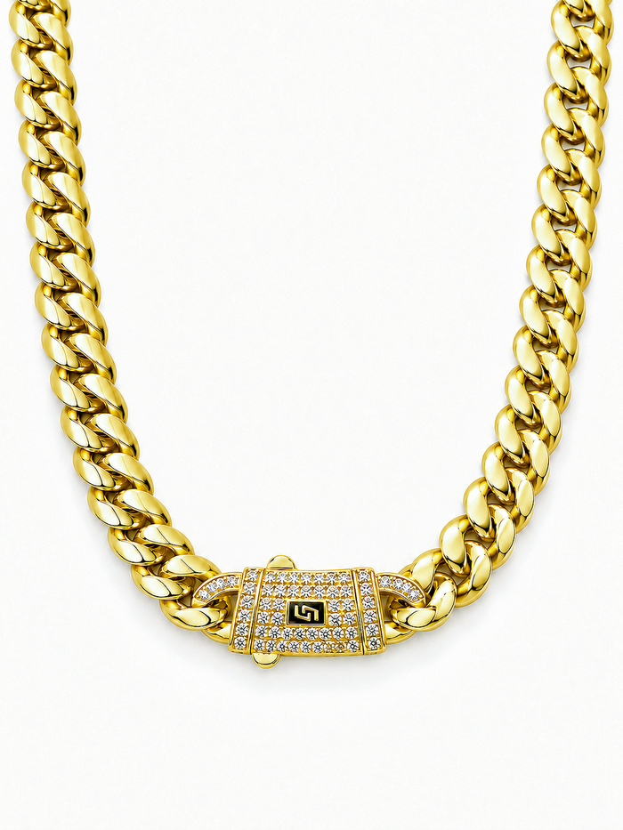 ICED CLASP CUBAN(GOLD) 10MM