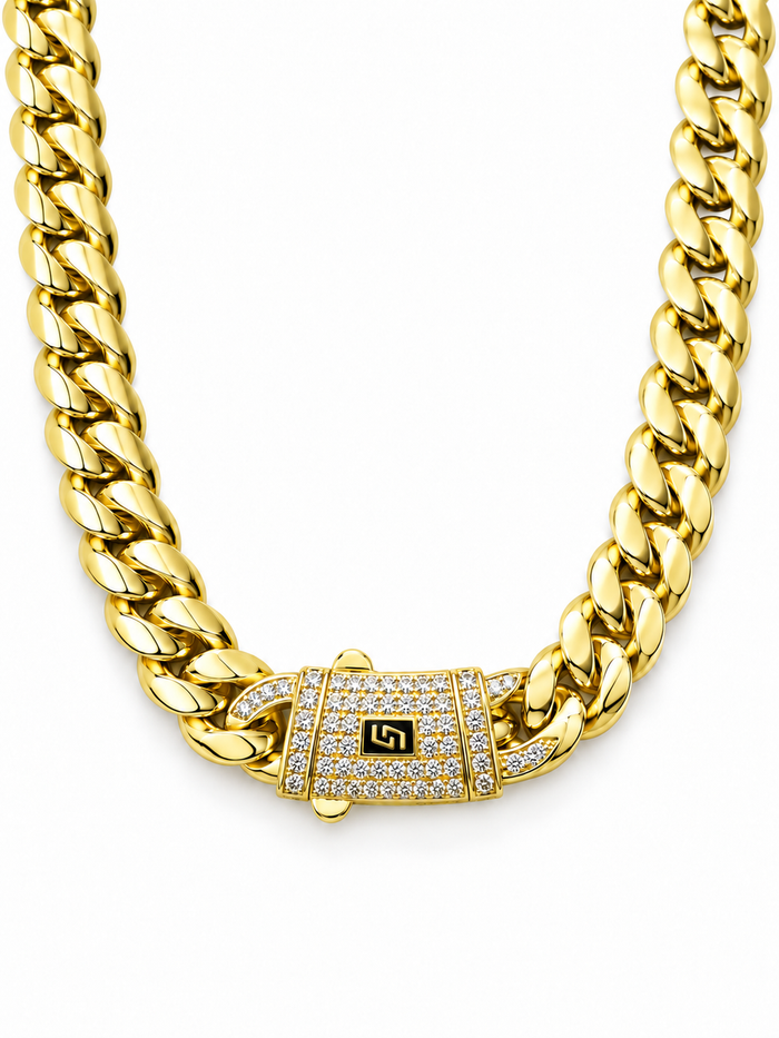 ICED CLASP CUBAN(GOLD) 12MM